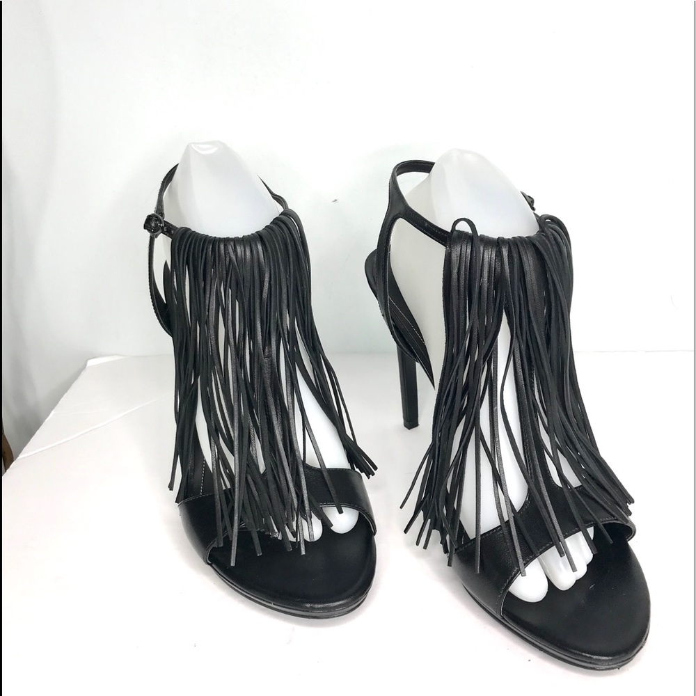 Kendall +Kylie black fringe pumps